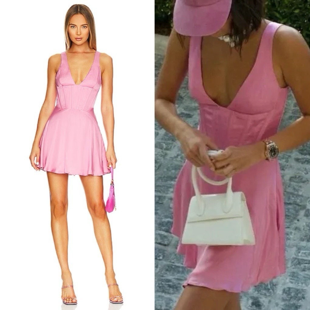 Bardot Anika Pink V-Neck Mini Dress